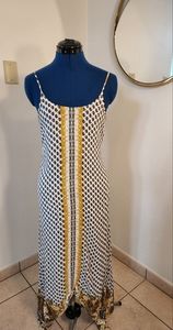 Flowy bohemian golden dress